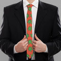 Hemp Leaf Pattern Print Necktie