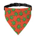Hemp Leaf Pattern Print Over The Collar Dog Bandana