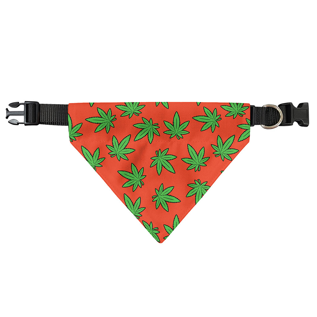 Hemp Leaf Pattern Print Over The Collar Dog Bandana
