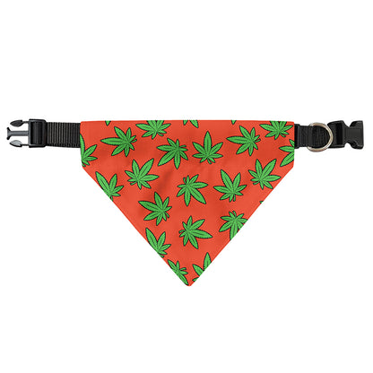 Hemp Leaf Pattern Print Over The Collar Dog Bandana