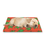 Hemp Leaf Pattern Print Pet Cooling Mat Cover