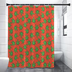 Hemp Leaf Pattern Print Premium Shower Curtain