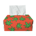 Hemp Leaf Pattern Print Rectangle Tissue Box Cover