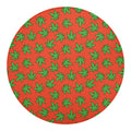 Hemp Leaf Pattern Print Round Blanket