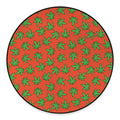 Hemp Leaf Pattern Print Round Floor Mat