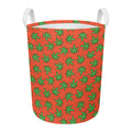 Hemp Leaf Pattern Print Round Laundry Basket