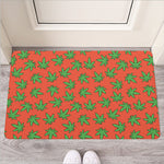 Hemp Leaf Pattern Print Rubber Doormat