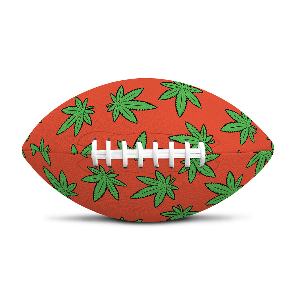Hemp Leaf Pattern Print Rugby Ball