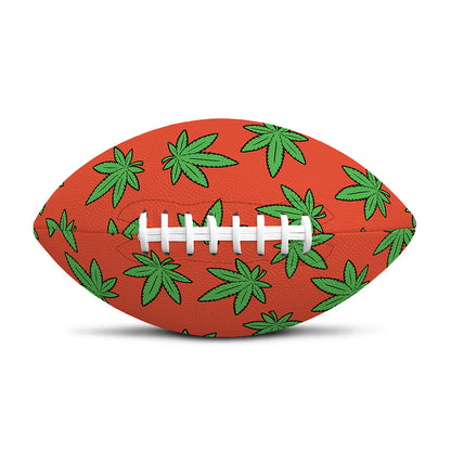 Hemp Leaf Pattern Print Rugby Ball