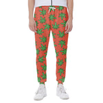 Hemp Leaf Pattern Print Scuba Joggers