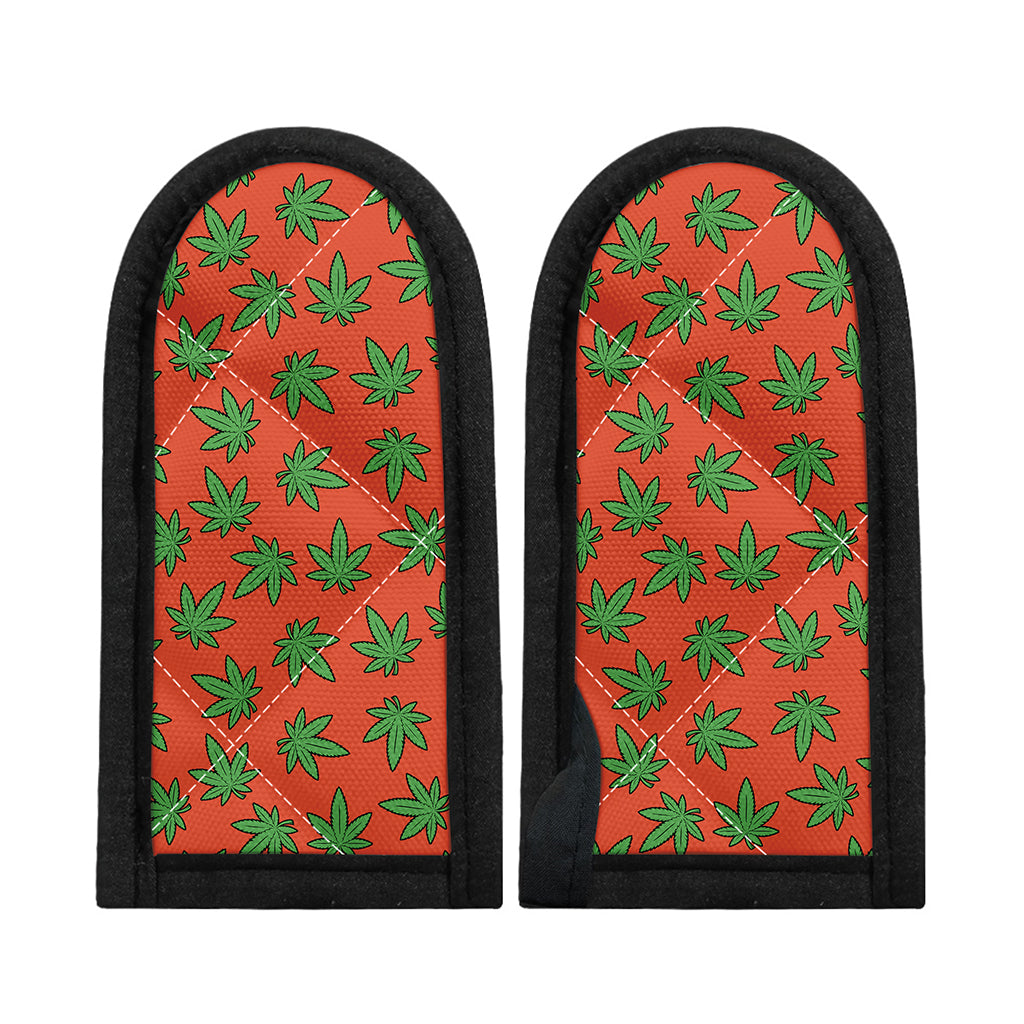 Hemp Leaf Pattern Print Skillet Handle Cover