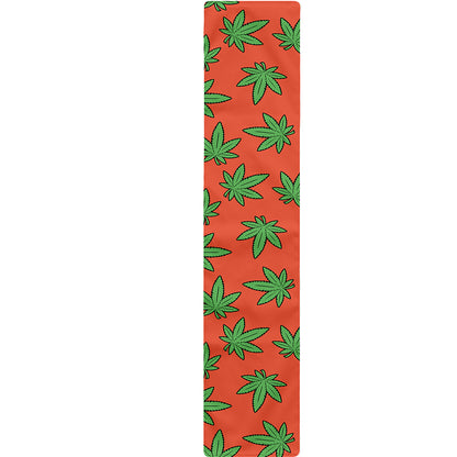 Hemp Leaf Pattern Print Table Runner
