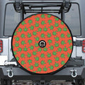 Hemp Leaf Pattern Print Tire Cover With Camera Hole