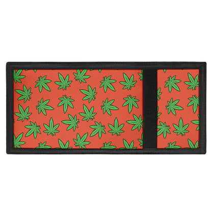 Hemp Leaf Pattern Print Trifold Wallet