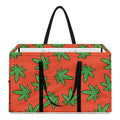 Hemp Leaf Pattern Print Utility Tote Bag