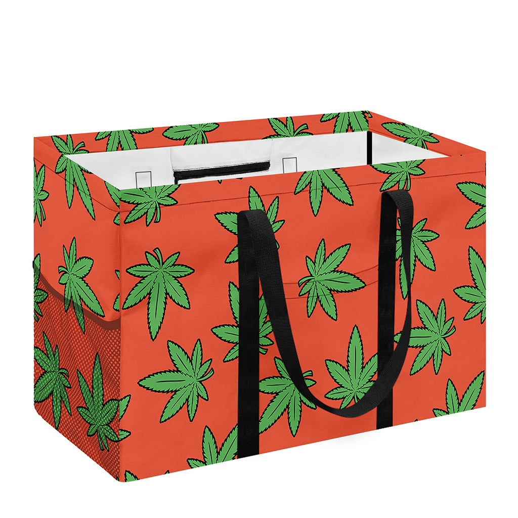 Hemp Leaf Pattern Print Utility Tote Bag