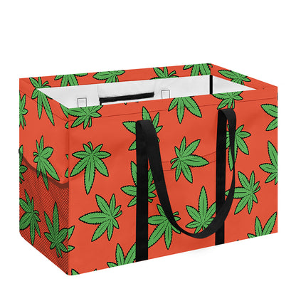Hemp Leaf Pattern Print Utility Tote Bag