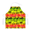 Hemp Leaf Reggae Pattern Print Adjustable Apron