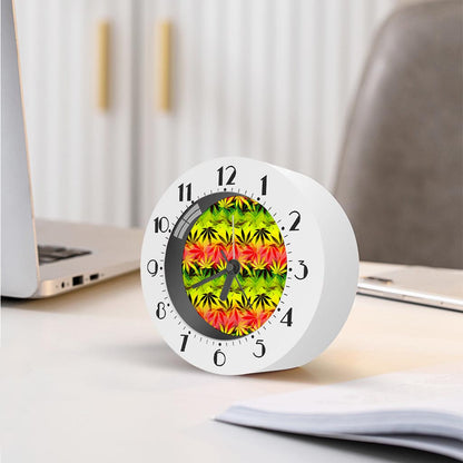 Hemp Leaf Reggae Pattern Print Alarm Clock