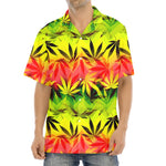 Hemp Leaf Reggae Pattern Print Aloha Shirt