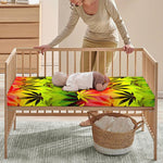 Hemp Leaf Reggae Pattern Print Baby Crib Sheet