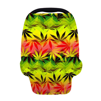 Hemp Leaf Reggae Pattern Print Baby Seat Cover