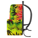 Hemp Leaf Reggae Pattern Print Backpack