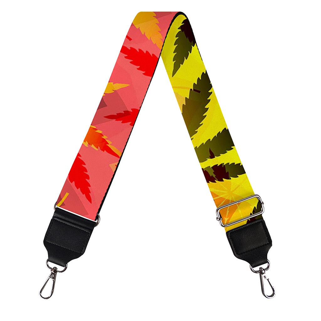 Hemp Leaf Reggae Pattern Print Bag Strap