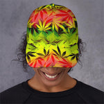 Hemp Leaf Reggae Pattern Print Baseball Cap