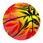Hemp Leaf Reggae Pattern Print Basketball