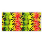 Hemp Leaf Reggae Pattern Print Beach Towel