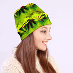 Hemp Leaf Reggae Pattern Print Beanie
