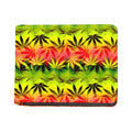 Hemp Leaf Reggae Pattern Print Bifold Wallet