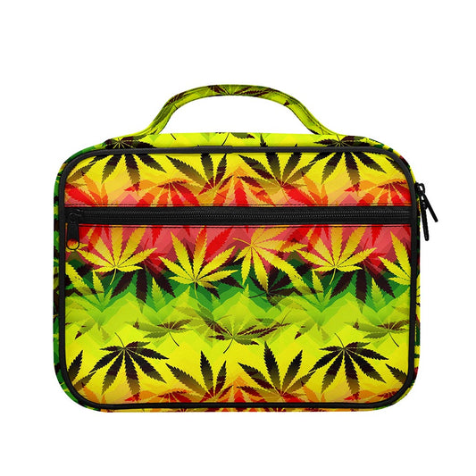 Hemp Leaf Reggae Pattern Print Briefcase Bible Bag