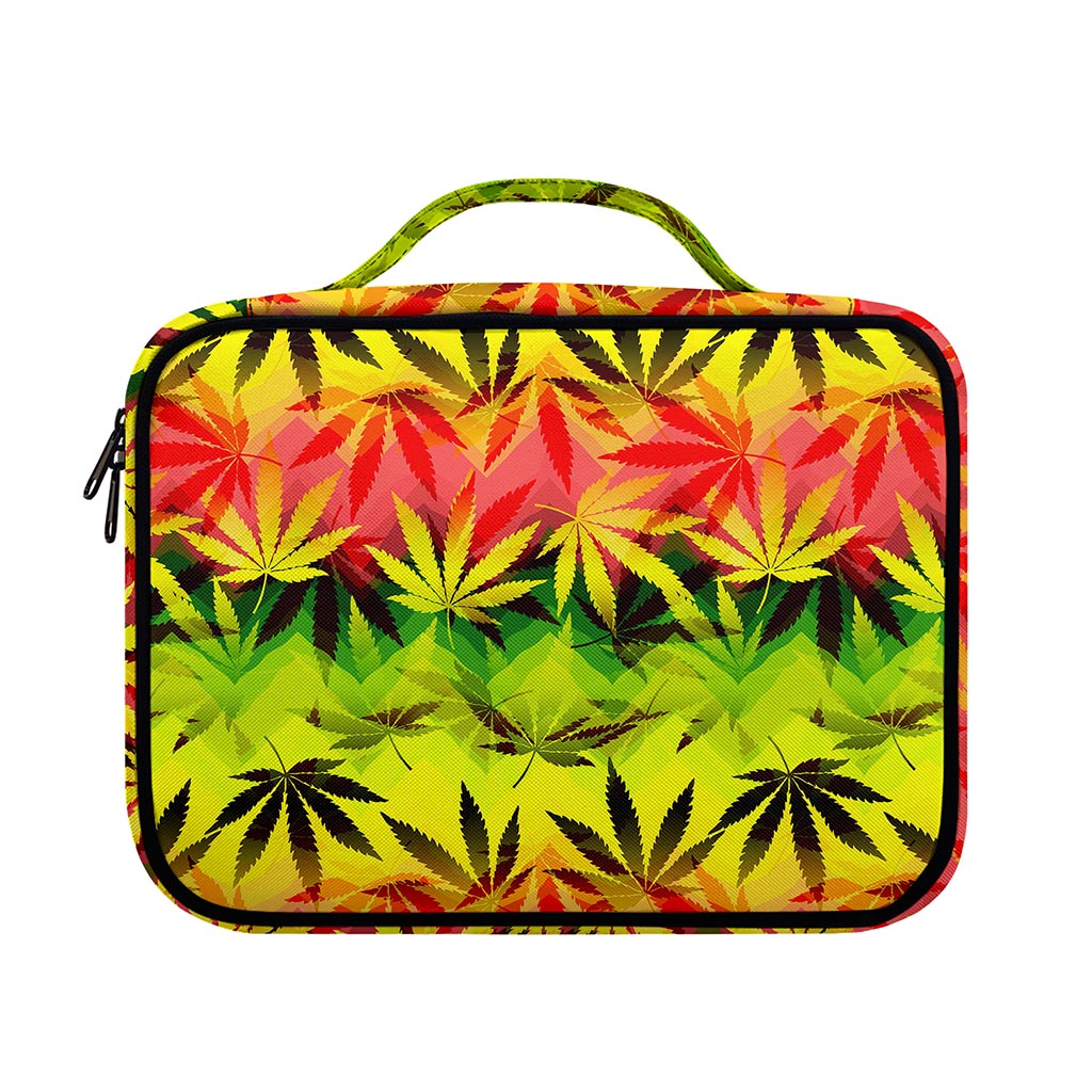 Hemp Leaf Reggae Pattern Print Briefcase Bible Bag