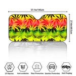 Hemp Leaf Reggae Pattern Print Car Windshield Sun Shade