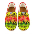 Hemp Leaf Reggae Pattern Print Casual Shoes