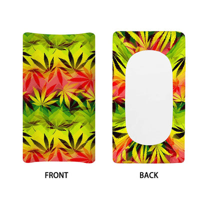 Hemp Leaf Reggae Pattern Print Changing Pad Cover