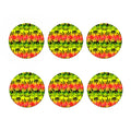 Hemp Leaf Reggae Pattern Print Coaster Set