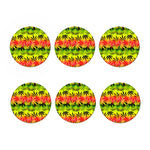Hemp Leaf Reggae Pattern Print Coaster Set