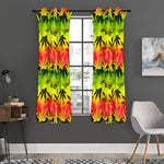 Hemp Leaf Reggae Pattern Print Curtain