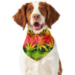 Hemp Leaf Reggae Pattern Print Dog Bandana