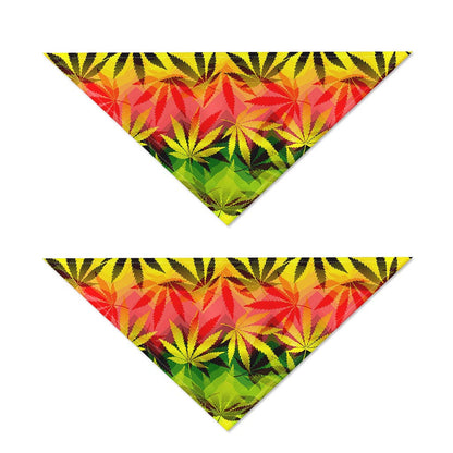 Hemp Leaf Reggae Pattern Print Dog Bandana