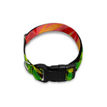 Hemp Leaf Reggae Pattern Print Dog Collar