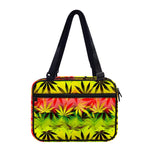 Hemp Leaf Reggae Pattern Print Double Strap Bible Bag