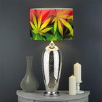 Hemp Leaf Reggae Pattern Print Drum Lamp Shade