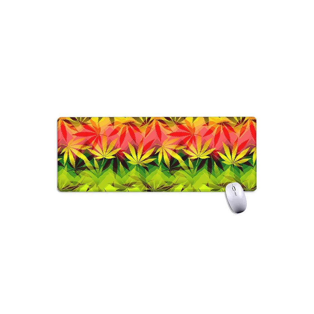 Hemp Leaf Reggae Pattern Print Extended Mouse Pad