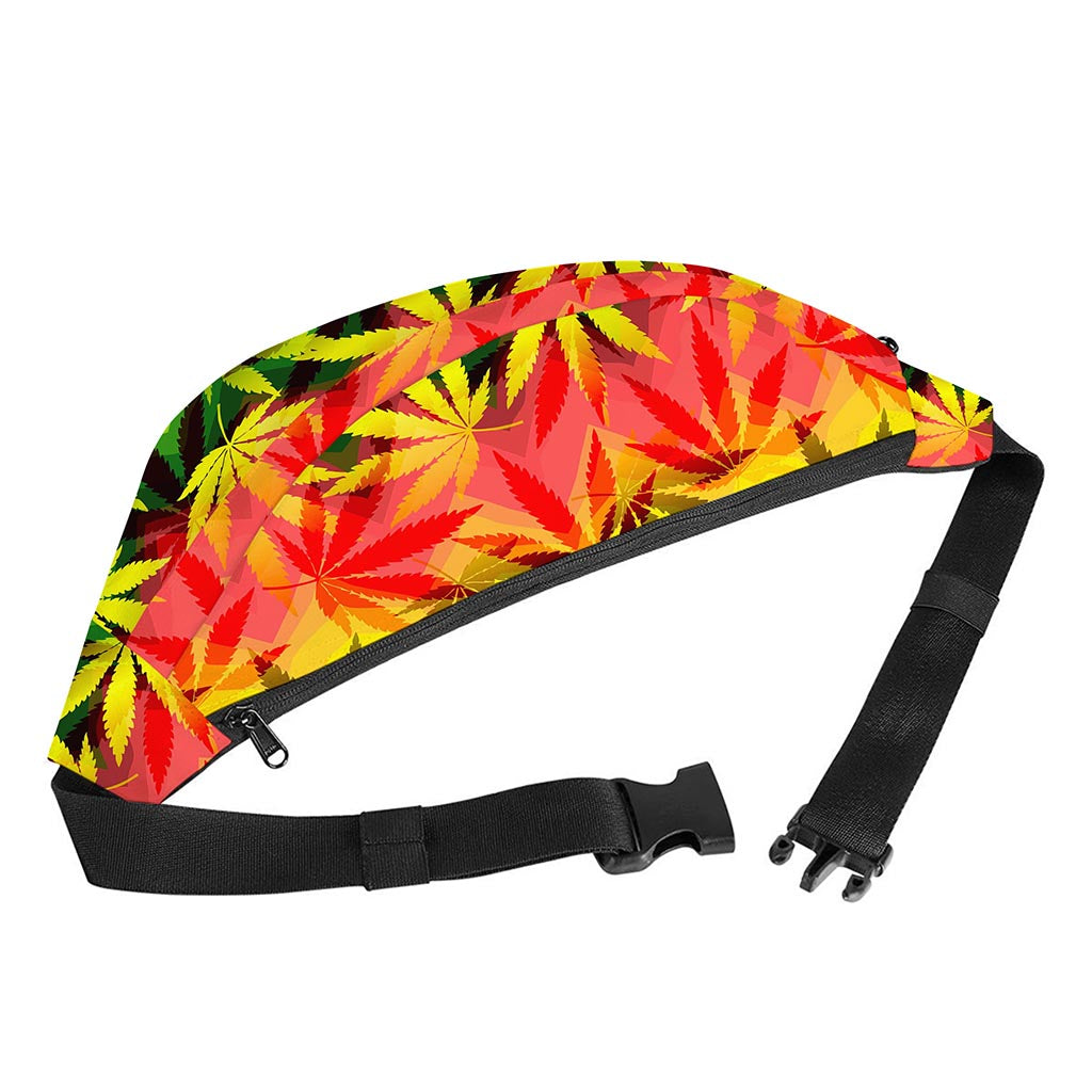 Hemp Leaf Reggae Pattern Print Fanny Pack