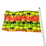 Hemp Leaf Reggae Pattern Print Flag