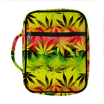 Hemp Leaf Reggae Pattern Print Front Pocket Bible Bag